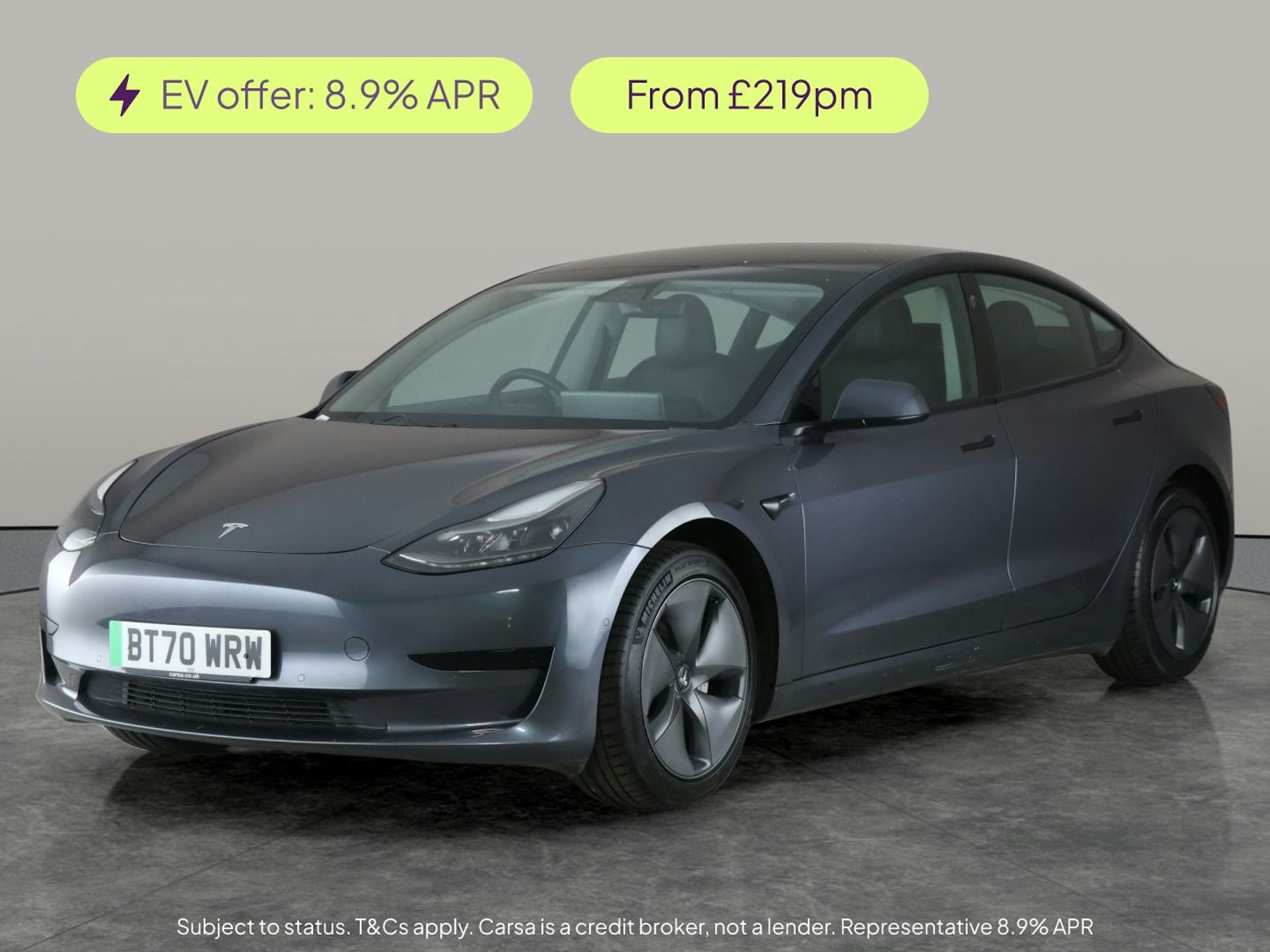 Image of a 2020 Tesla Model 3 Auto Standard Plus